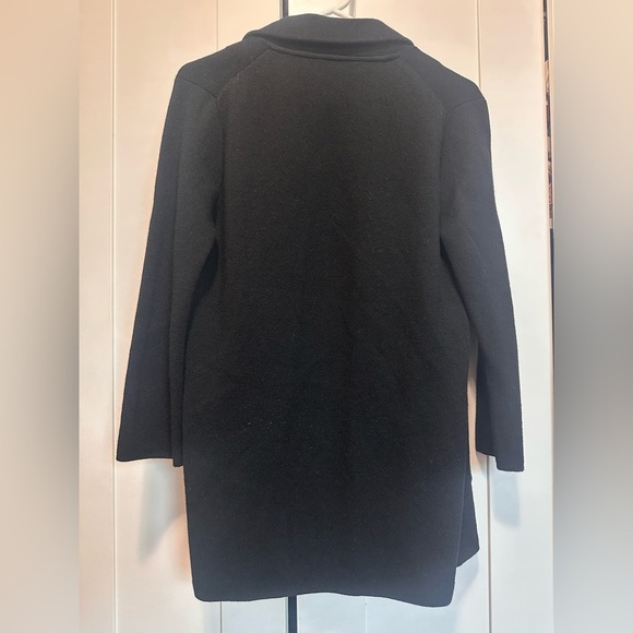 J. Crew Black Collared‎ Open Front Merino Wool Cardigan Sweater Blazer size XS - Picture 8 of 12
